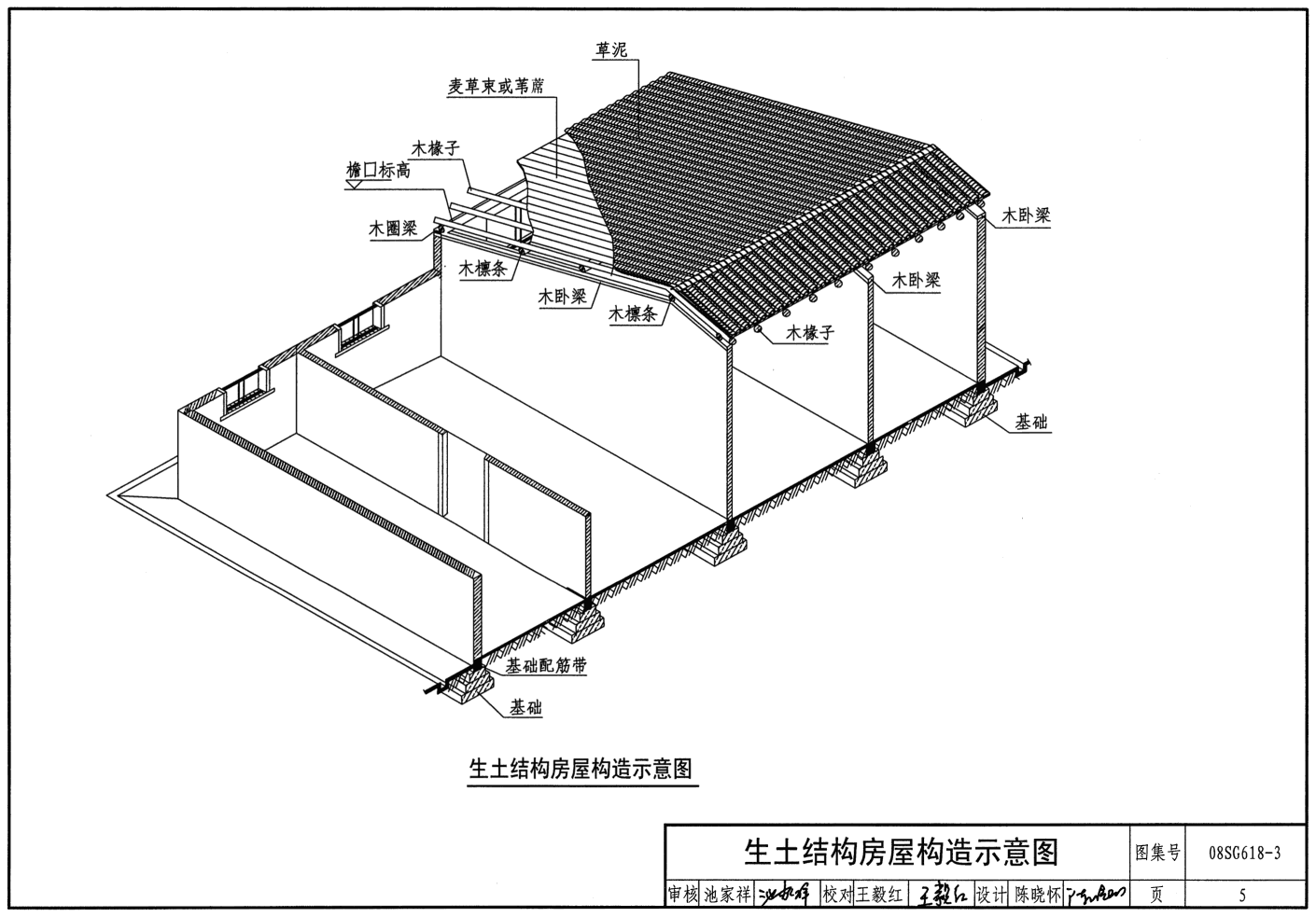 08SG618-3农村民宅抗震构造详图(生土结构房