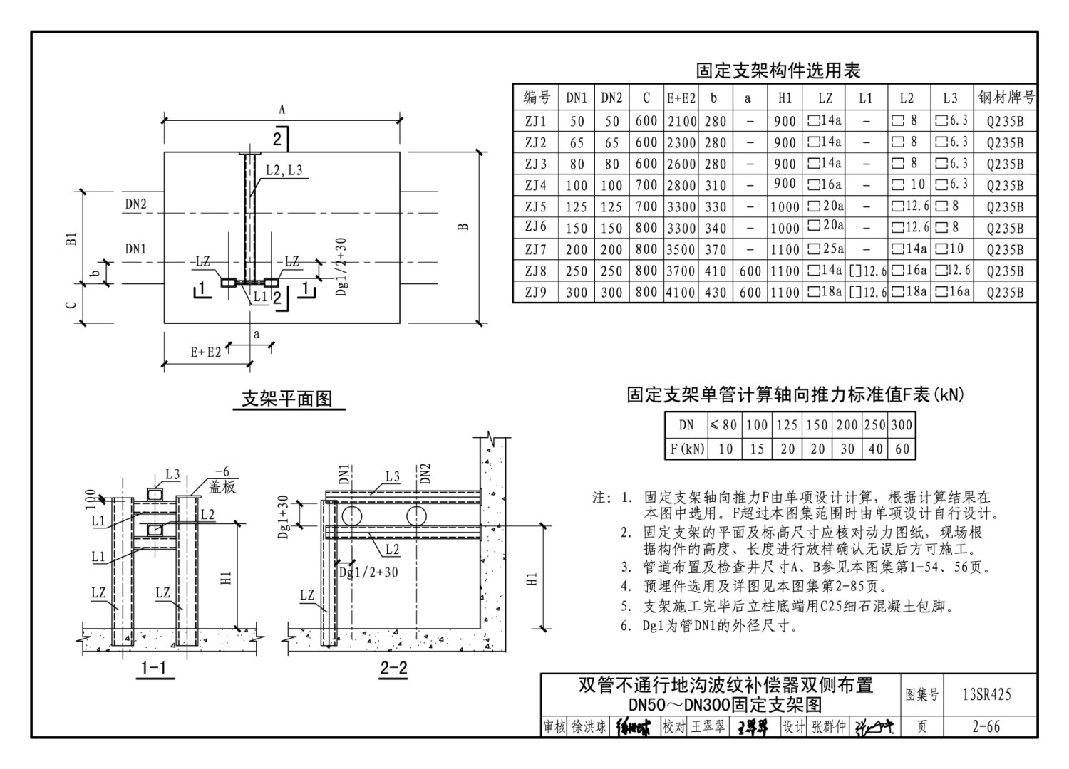 13SR425:室外热力管道检查井 - 国家建筑标准